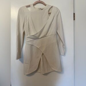 White Intermix architectural cut out blouse S